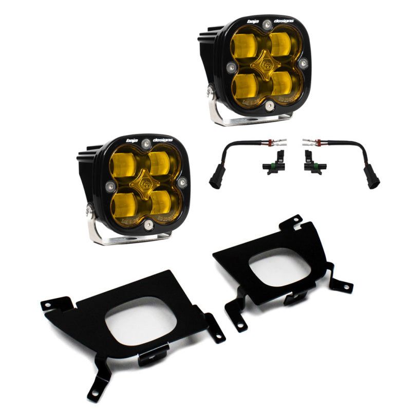 Baja Designs 2019+ Chevy Silverado 1500/2500/2500 HD SAE Amber Fog Pocket Kit-tuningsupply.com