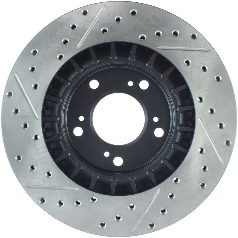 StopTech 00-09 S2000 Slotted & Drilled Left Front Rotor-Brake Rotors - Slot & Drilled-Stoptech-STO127.40048L-SMINKpower Performance Parts