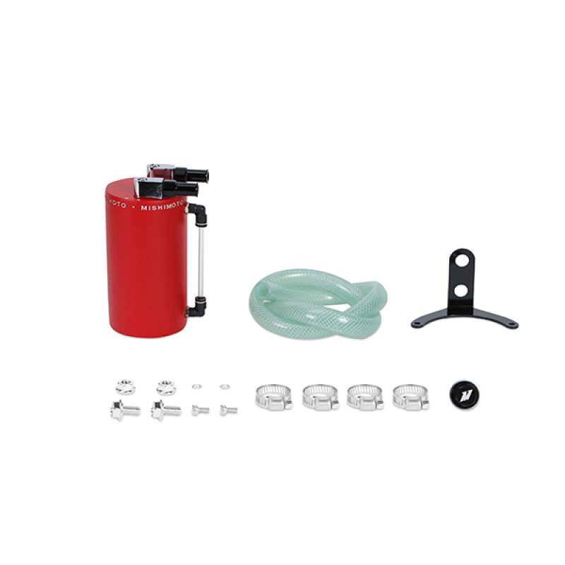 Mishimoto Large Aluminum Oil Catch Can - Wrinkle Red-tuningsupply.com