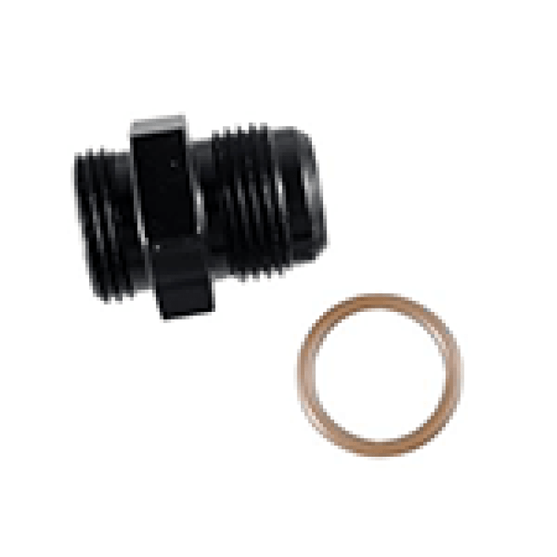 Fragola -16AN x 1 1/16 - 12 (12) Radius Fitting in Oin Ring - Black-tuningsupply.com