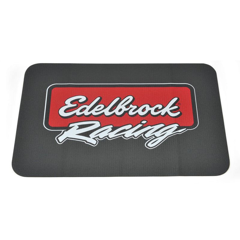 Edelbrock Racing Fender Cover - PVC Foam Mat - 2 Color Printed Edelbrock Racing Logo-tuningsupply.com