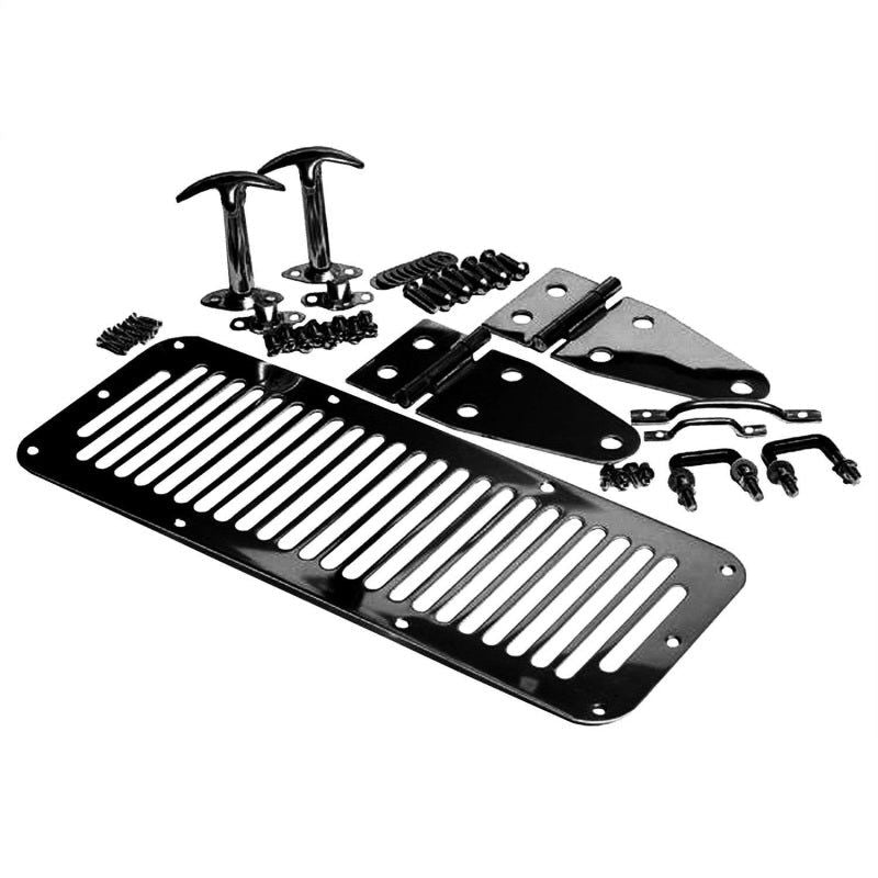 Rampage 1987-1995 Jeep Wrangler(YJ) Hood Set - Black-Hood Vents-Rampage-RAM7699-SMINKpower Performance Parts