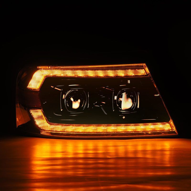 AlphaRex 04-08 Ford F150 PRO-Series Projector Headlights Chrome w/ Sequential Signal and DRL-tuningsupply.com