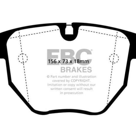 EBC 00-04 BMW M5 5.0 (E39) Redstuff Front Brake Pads-tuningsupply.com