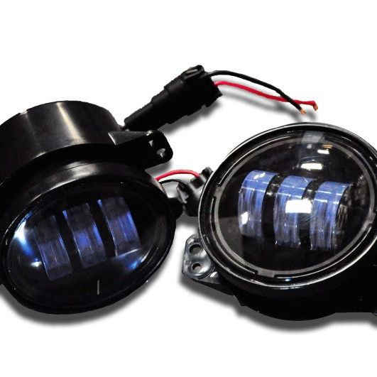 DV8 Offroad 07-18 Jeep Wrangler JK 4in 30W LED Replacement Fog Lights-tuningsupply.com