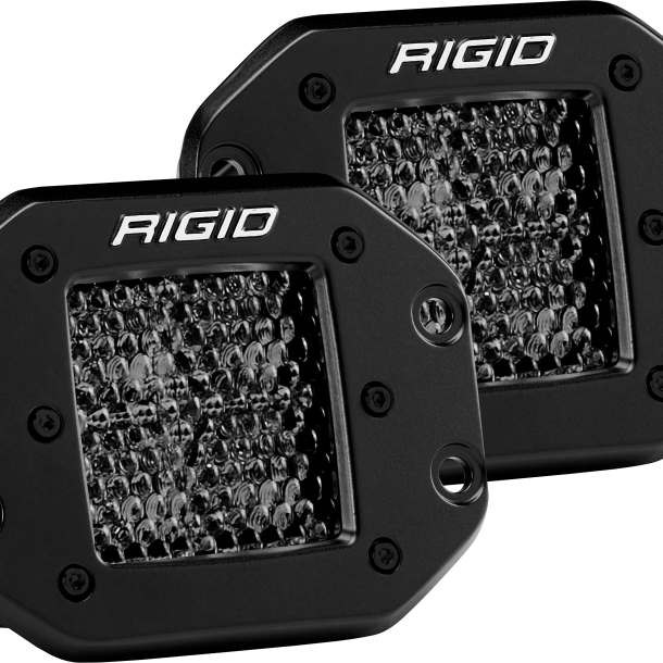 Rigid Industries D Series PRO Midnight Edition - Spot - Diffused - Pair-Light Bars & Cubes-Rigid Industries-RIG212513BLK-SMINKpower Performance Parts