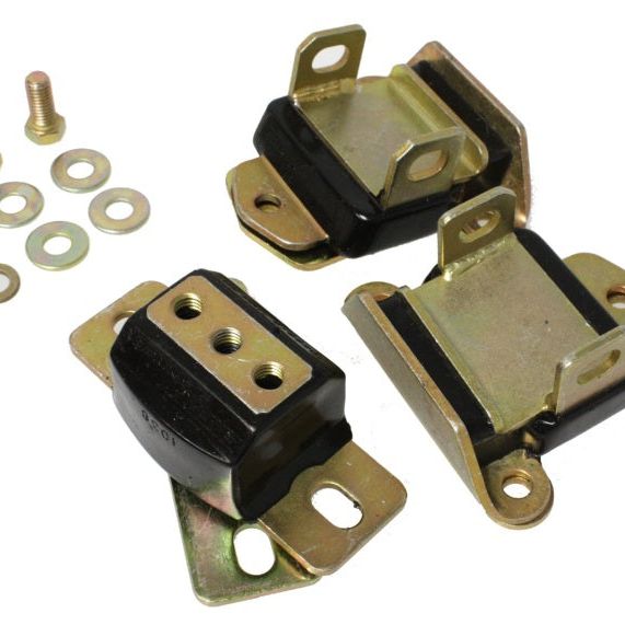 Energy Suspension 67-72 Camaro/64-72 Chevelle/63-82 Corvette Black Zinc 2 Engine & 1 Trans Mount Set-tuningsupply.com