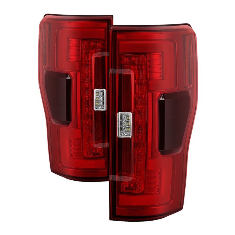 Spyder 17-18 Ford F-250 SD (w/Blind Spot Sensor) LED Tail Lights - Red Clr (ALT-YD-FS17BS-LED-RC)-Tail Lights-SPYDER-SPY5085634-SMINKpower Performance Parts