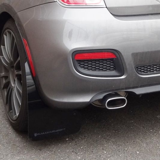 Rally Armor 12-18 Fiat 500 Black UR Mud Flap w/Grey Logo-tuningsupply.com