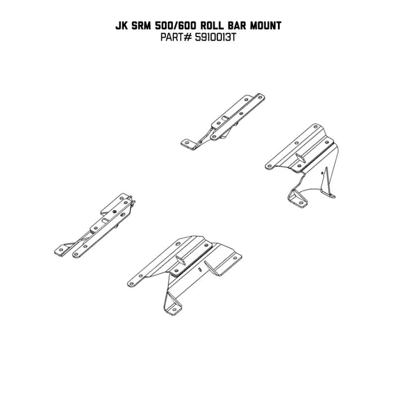 Go Rhino 07-17 Jeep Wrangler 4dr Mouinting Kit for SRM Rack-tuningsupply.com