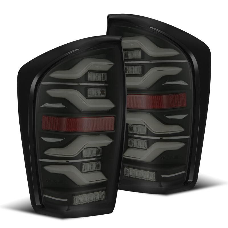 AlphaRex 16-21 Toyota TacomaLUXX LED Taillights Blk w/Activ Light/Seq Signal-tuningsupply.com