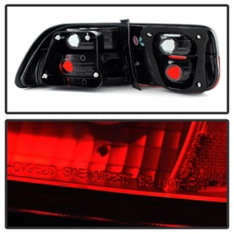 Spyder Honda Civic 96-00 2Dr Crystal Tail Lights Red Smoke ALT-YD-HC96-2D-CRY-RS-Tail Lights-SPYDER-SPY5076557-SMINKpower Performance Parts