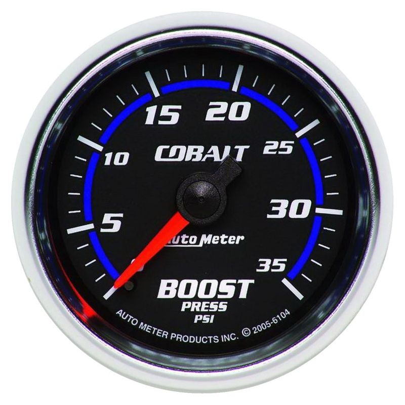 Autometer Cobalt 52mm 0-35 psi Mechanical Boost Gauge-tuningsupply.com