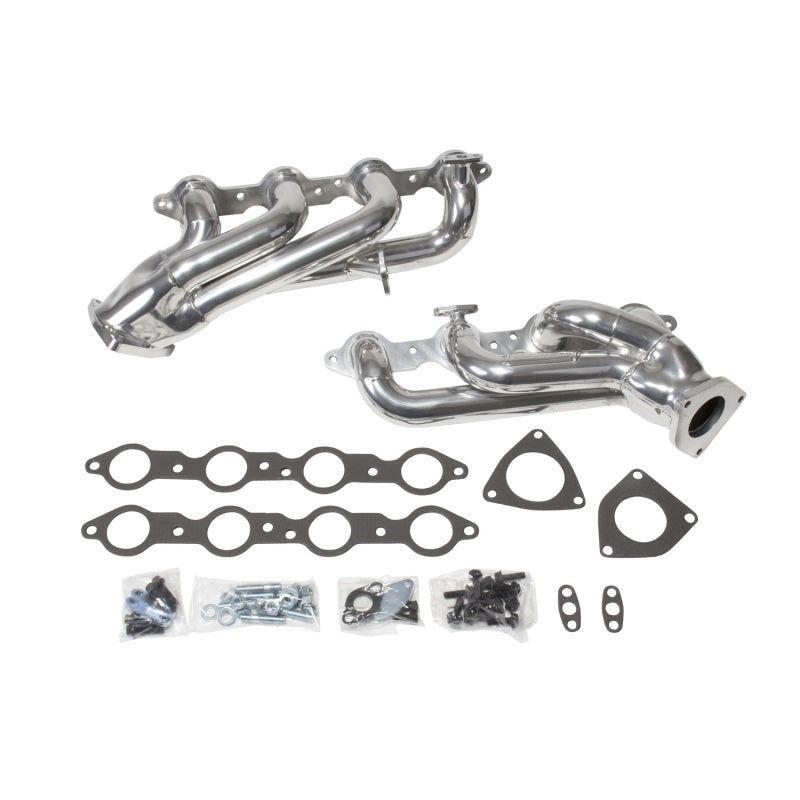 BBK 99-04 GM Truck SUV 4.8 5.3 Shorty Tuned Length Exhaust Headers - 1-3/4 Silver Ceramic-tuningsupply.com