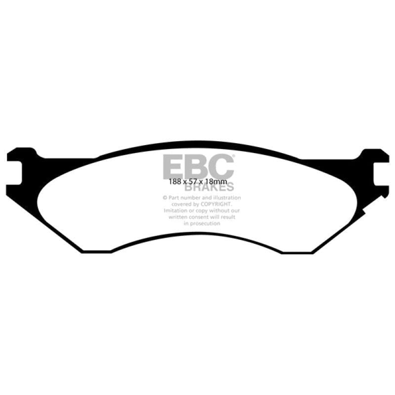 EBC 06-11 Dodge Ram 1500 Mega Cab 2WD Greenstuff Rear Brake Pads-tuningsupply.com