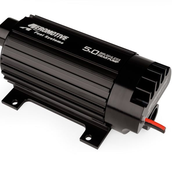 Aeromotive 5.0 Brushless Spur Gear External Fuel Pump - In-Line - 5gpm-tuningsupply.com