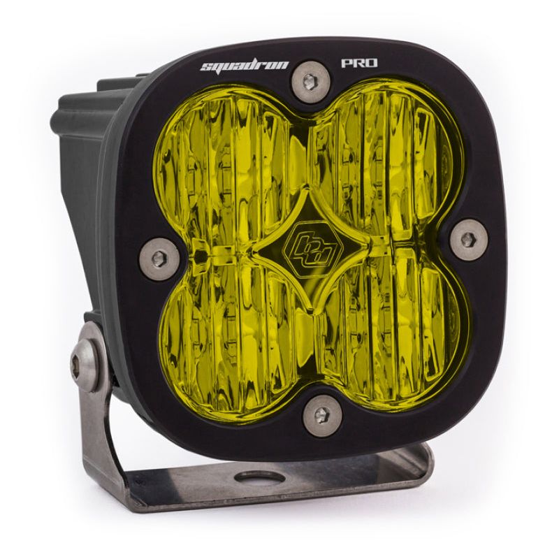 Baja Designs Squadron Pro Black Wide Cornering Pattern LED Light Pod - Amber-tuningsupply.com