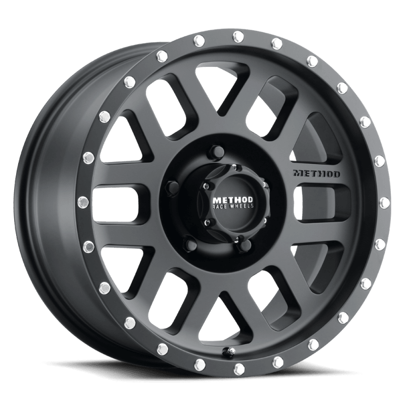 Method MR306 Mesh 17x8.5 0mm Offset 5x4.5 83mm CB Matte Black Wheel-tuningsupply.com