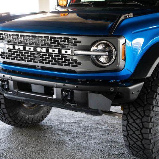 DV8 Offroad 21-22 Ford Bronco Factory Front Bumper License Relocation Bracket - Side-tuningsupply.com