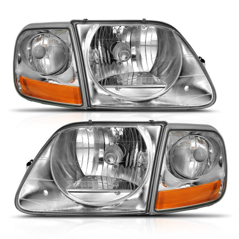 ANZO 1997-2003 Ford F-150 Crystal Headlight G2 Clear With Parking Light-tuningsupply.com