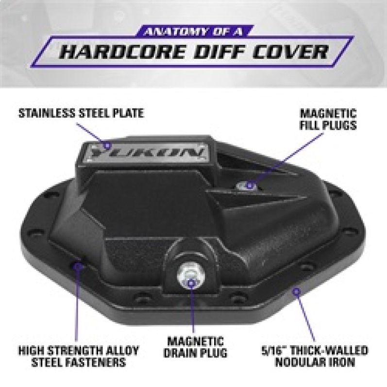 Yukon Gear Hardcore Nodular Iron Cover for Chrysler 9.25in Rear Differential - SMINKpower Performance Parts YUKYHCC-C9.25 Yukon Gear & Axle