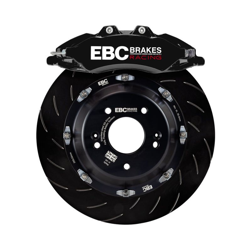 EBC Racing 00-06 BMW M3 (E46) Black Apollo-6 Calipers 355mm Rotors Front Big Brake Kit-tuningsupply.com