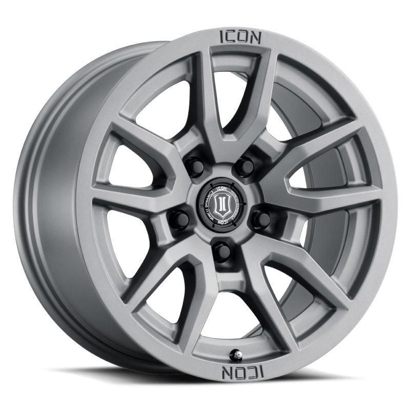 ICON Vector 5 17x8.5 5x150 25mm Offset 5.75in BS 110.1mm Bore Titanium Wheel-tuningsupply.com