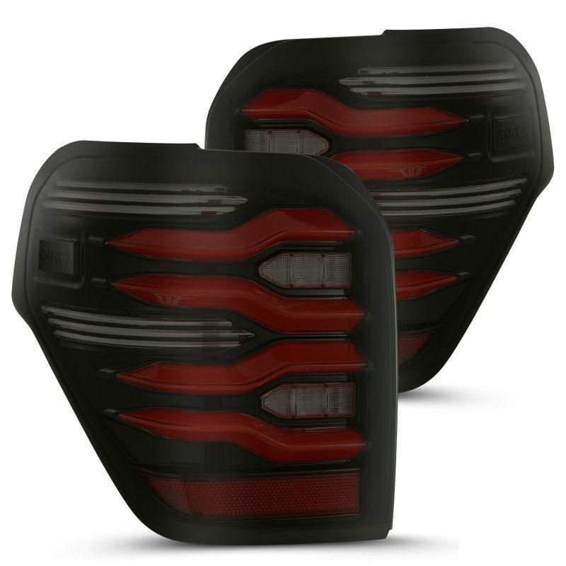 AlphaRex 10-21 Toyota 4Runner LUXX LED Taillights Blk/Red w/Activ Light/Seq Signal-tuningsupply.com