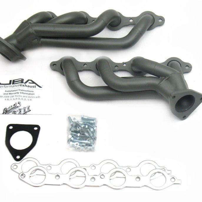 JBA 02-13 GM Truck 4.8L/5.3L LS Ti Ctd Cat4Ward Header-tuningsupply.com