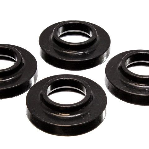 Energy Suspension 97-06 Jeep Wrangler TJ / 84-01 Cherokee Black Fr/Rear Coil Lift Isolator Set of 4-tuningsupply.com