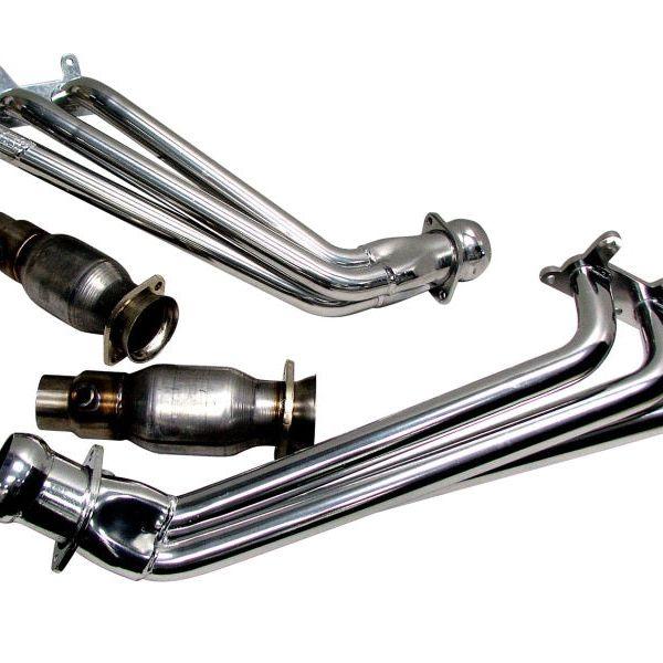 BBK 10-11 Camaro V6 Long Tube Exhaust Headers With Converters - 1-5/8 Chrome-tuningsupply.com