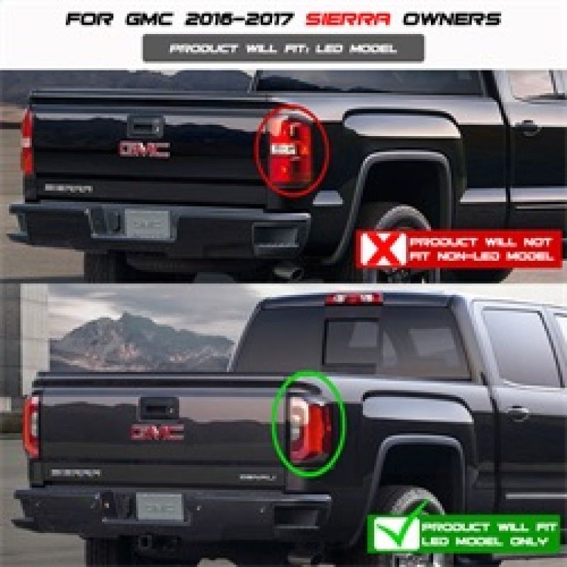 Spyder GMC Sierra 2016-2017 Light Bar LED Tail Lights - Black ALT-YD-GS16-LED-BK-Tail Lights-SPYDER-SPY5083777-SMINKpower Performance Parts