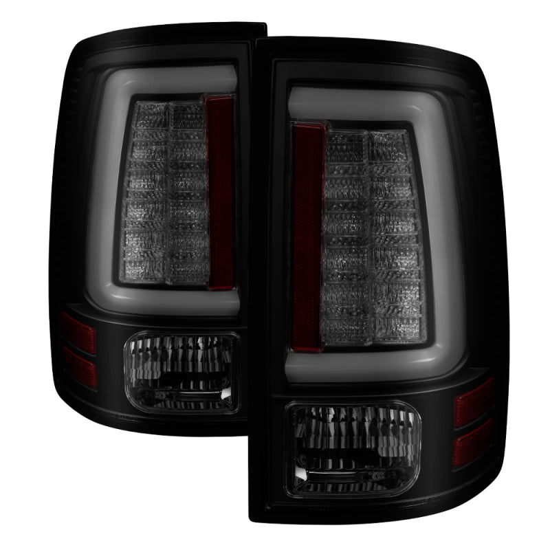 Spyder 13-14 Dodge Ram 1500 Light Bar LED Tail Lights - Black Smoke ALT-YD-DRAM13V2-LED-BSM-Tail Lights-SPYDER-SPY5084064-SMINKpower Performance Parts