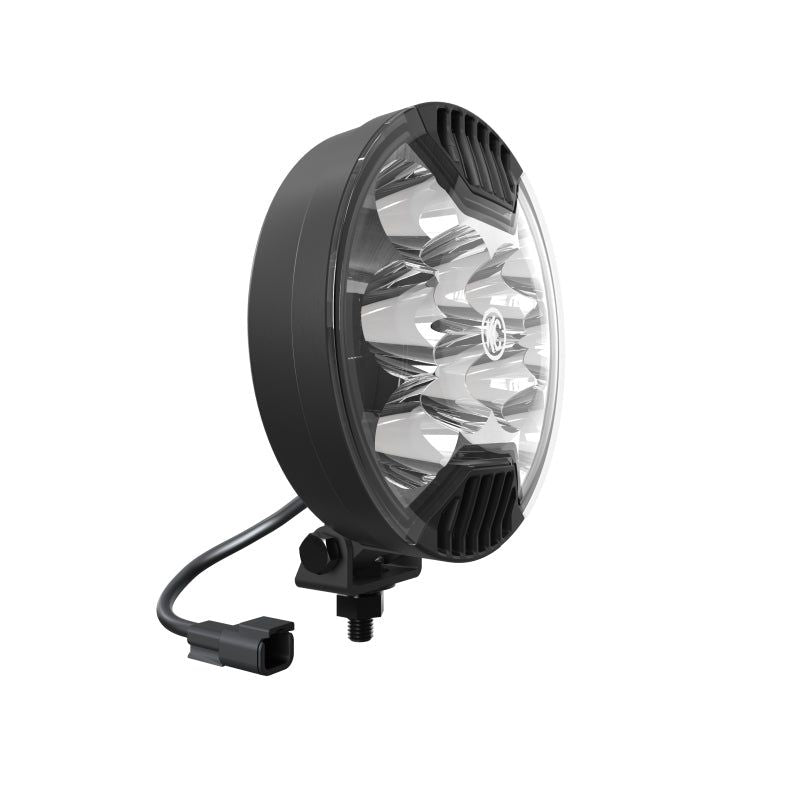 KC HiLiTES SlimLite 6in. LED Light 50w Spot Beam (Single) - Black-tuningsupply.com