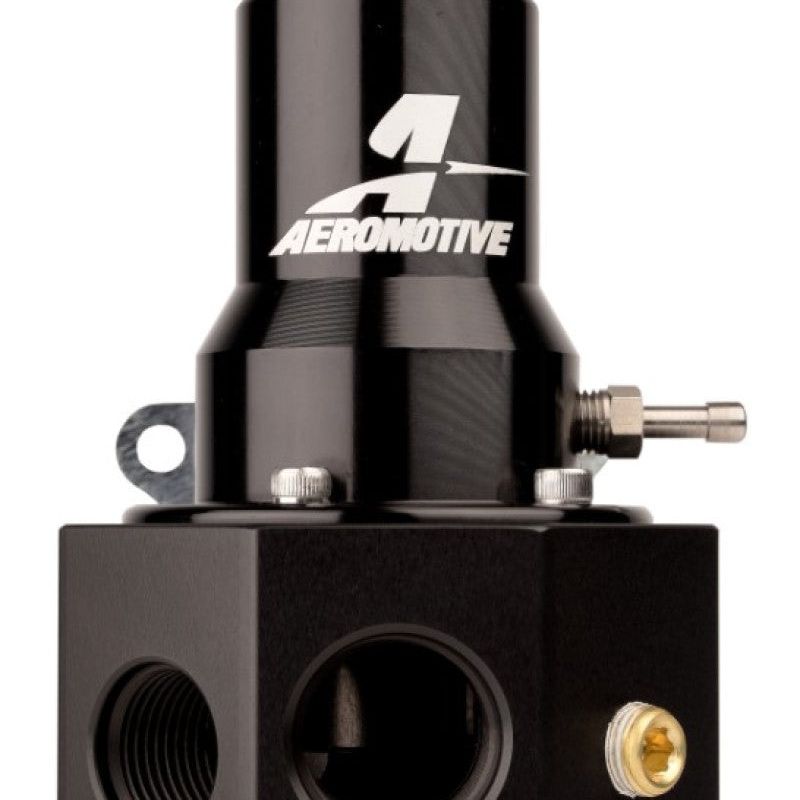 Aeromotive Adjustable Fuel Pressure Regulator 30-120PSI .313 Valve -3x -8 / 1x -10 Inlet -10 Return-tuningsupply.com