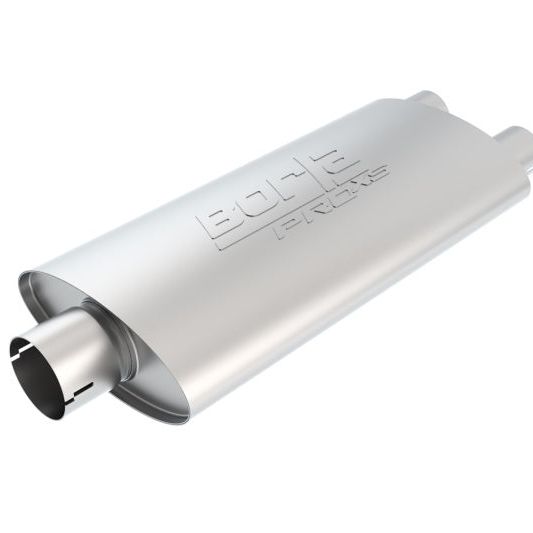 Borla Universal Center/Dual Oval 3in In / 2.5in Out 19in x 4in x 9.5in Notched PRO-XS Muffler-tuningsupply.com