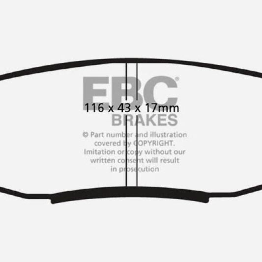 EBC 08+ Lexus LX570 5.7 Yellowstuff Rear Brake Pads-tuningsupply.com