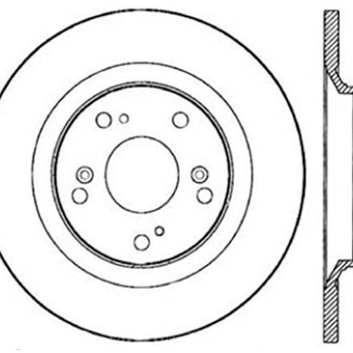 StopTech 00-09 S2000 Slotted & Drilled Left Rear Rotor-Brake Rotors - Slot & Drilled-Stoptech-STO127.40050L-SMINKpower Performance Parts