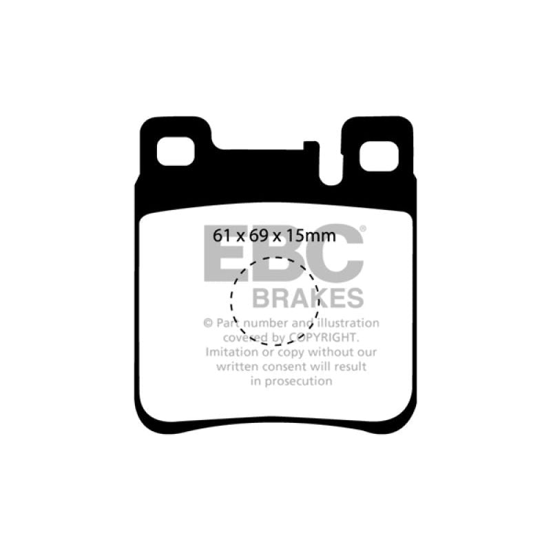 EBC 05-06 Chrysler Crossfire 3.2 SRT6 Yellowstuff Rear Brake Pads-tuningsupply.com