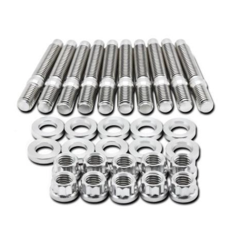 BLOX Racing SUS303 Stainless Steel Exhaust Manifold Stud Kit M8 x 1.25mm 45mm in Length - 9-piece-tuningsupply.com