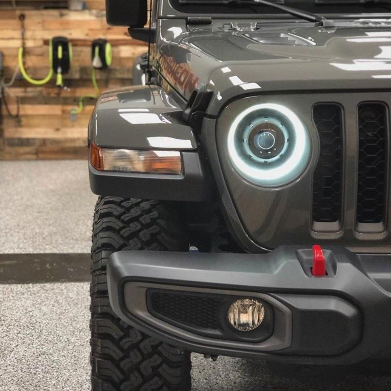 Oracle Jeep Wrangler JL Oculus Bi-LED Projector Headlights- Graphite Metallic - 5500K SEE WARRANTY-tuningsupply.com