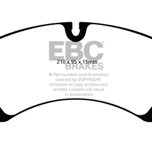 EBC 10+ Porsche Cayenne 3.0 Supercharged Hybrid Yellowstuff Front Brake Pads-tuningsupply.com