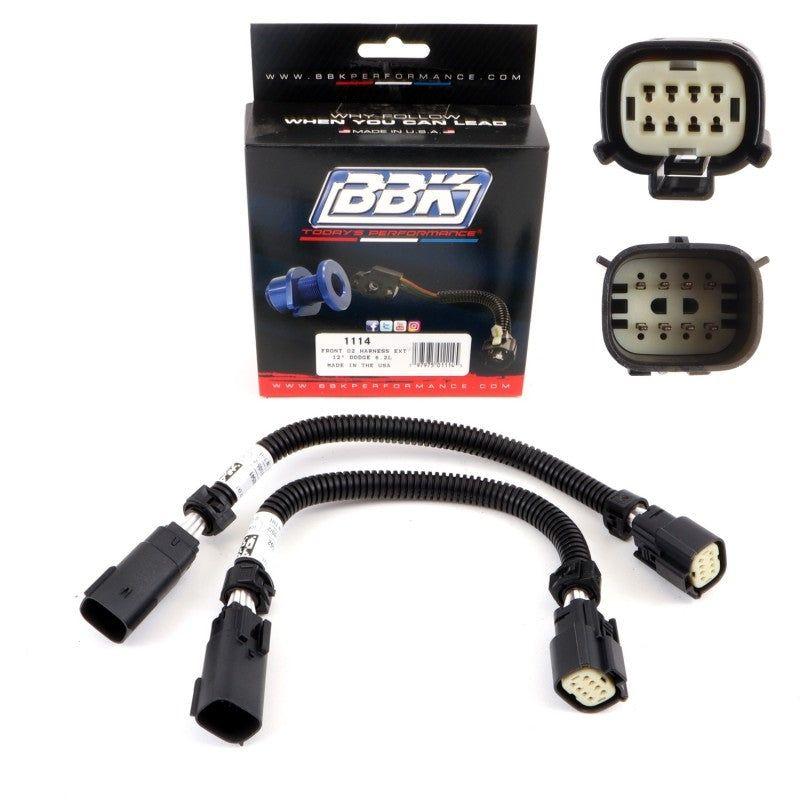 BBK 05-20 Dodge Hellcat 6.2L 6 Pin Front O2 Sensor Wire Harness Extensions 12 (pair)-tuningsupply.com