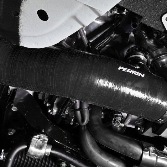 Perrin 2022+ Subaru WRX Black 3in Turbo Inlet Hose w/ Nozzle-tuningsupply.com