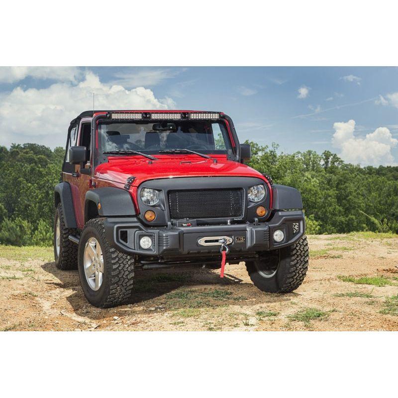 Rugged Ridge Spartan Grille 07-18 Jeep Wrangler JK - SMINKpower Performance Parts RUG12034.01 Rugged Ridge