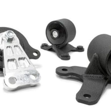 Innovative 02-05 Civic K-Series Black Steel Mounts 95A Bushings (Not K24 Trans)-tuningsupply.com