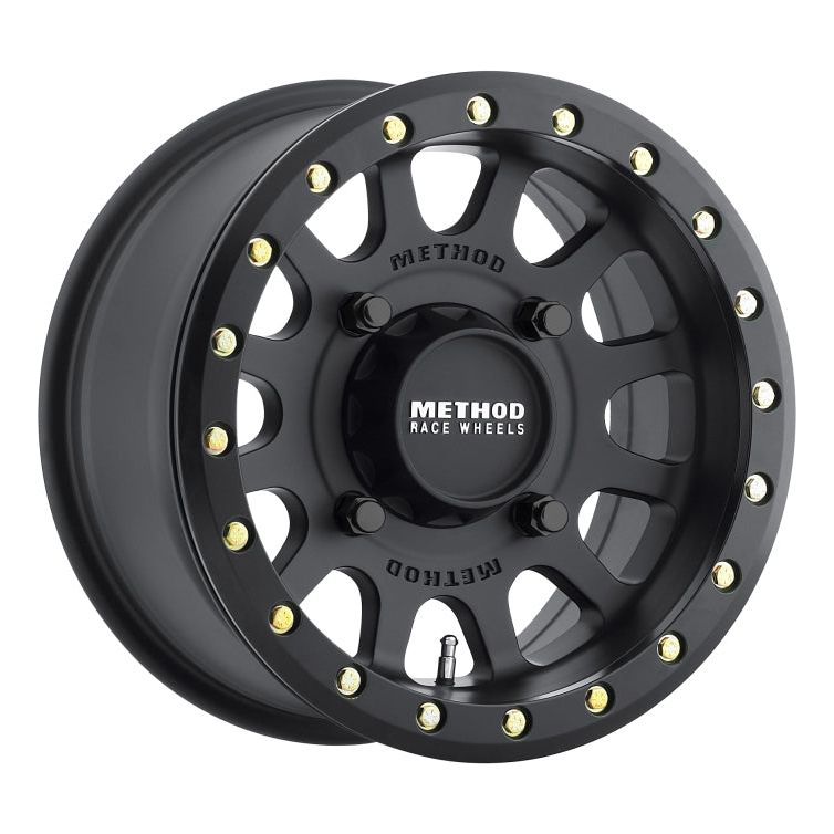 Method MR401 UTV Beadlock 14x7 / 4+3/13mm Offset / 4x156 / 132mm CB Matte Black Wheel-tuningsupply.com