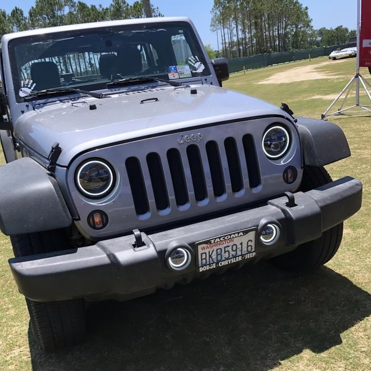 Oracle 07-18 Jeep Wrangler JK Switchback LED Halo Headlights - Amber/White - Switchback - SMINKpower Performance Parts ORL5769-123 ORACLE Lighting