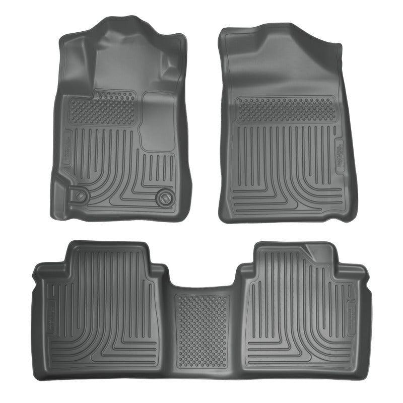 Husky Liners 07-11 Toyota Camry (All) WeatherBeater Combo Gray Floor Liners (One Piece for 2nd Row)-tuningsupply.com