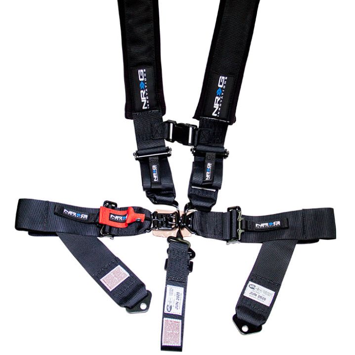 NRG SFI 16.1 5PT 3in. Seat Belt Harness / Latch Link - Black-Seat Belts & Harnesses-NRG-NRGSBH-5PCBK-SMINKpower Performance Parts